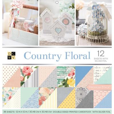 DCWV Paperpad 12x12 - Country Floral